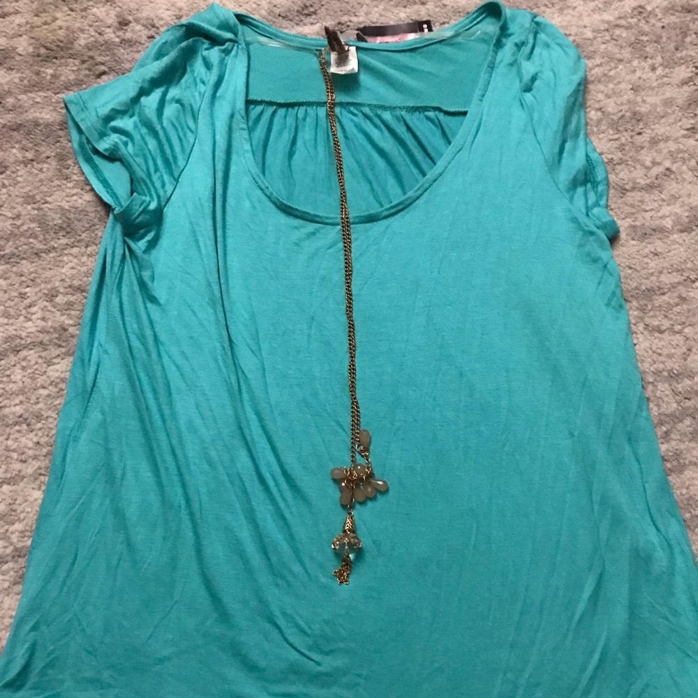 Teal shirt